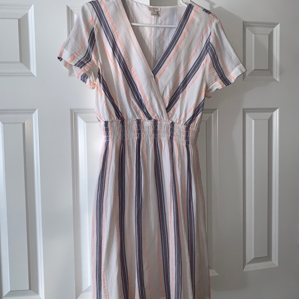 J.Crew linen dress in stripe